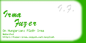 irma fuzer business card